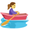 Woman Rowing Boat emoji on Facebook